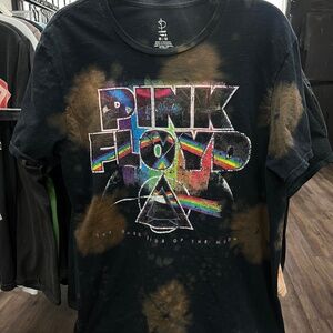 Vintage Pink Floyd Bleached Tie-Dye T-Shirt Unisex Medium Rock Band Tee
